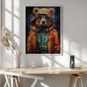Tablou înramat „Bear Watercolor Animal Art (3)” de Justyna Jaszke