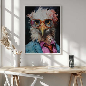 Tablou înramat „Dove Watercolor Animal Art” de Justyna Jaszke