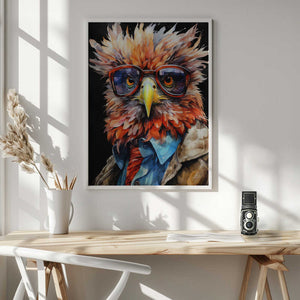 Tablou înramat „Eagle Watercolor Animal Art (2)” de Justyna Jaszke