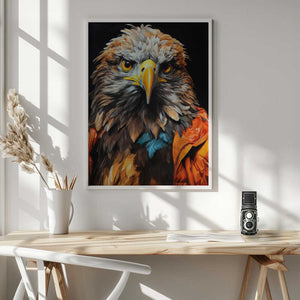 Tablou înramat „Eagle Watercolor Animal Art (3)” de Justyna Jaszke
