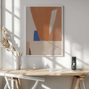 Tablou înramat „Warm Earth Tones And Bold Geometric Shapes” de Little Dean