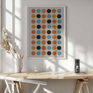 Tablou înramat „Retro Dot Delight” de THE MIUUS STUDIO