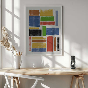 Tablou înramat „Color Block Harmony” de THE MIUUS STUDIO