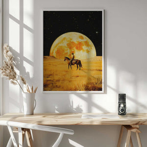 Tablou înramat „Lunar Cowboy” de Taudalpoi