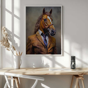 Tablou înramat „Elegant Horse Animal Art” de Justyna Jaszke