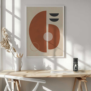 Tablou înramat „Circles and semicircles 4” de Vitor Costa