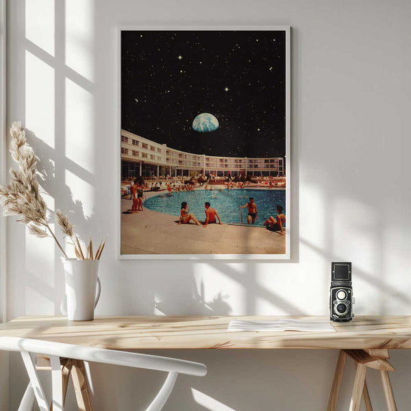 Tablou înramat „Lunar Pool” de Taudalpoi