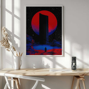 Tablou înramat „Red Moon Aura” de Taudalpoi