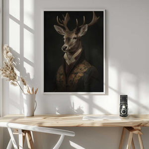 Tablou înramat „Stag Portrait” de Andreas Magnusson