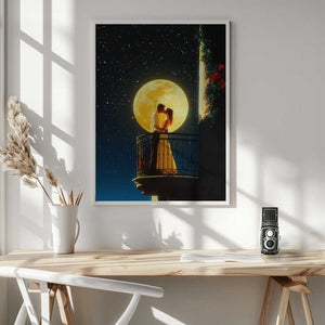 Tablou înramat „Love Under the Moon” de Taudalpoi