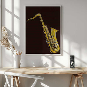 Tablou înramat „Golden Saxophone” de Nicholas