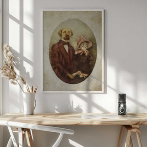 Tablou înramat „Victorian-style Portrait Couple” de Mike Koubou