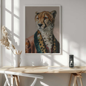 Tablou înramat „Sir Cheetah In Vintage Clothing” de SHANDU