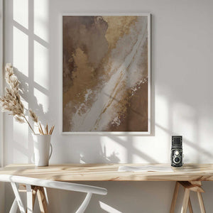 Tablou înramat „Earthy Tones With Gold Accents” de Alpenglow Workshop