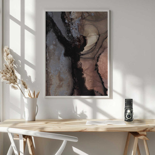 Tablou înramat „Organic Shapes with Earthy Tones” de uplusmestudio