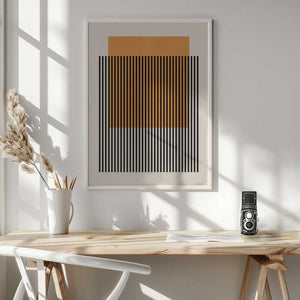 Tablou înramat „Black Vertical Stripes” de Vitor Costa