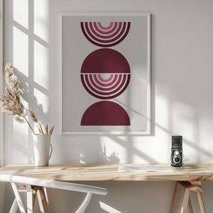 Tablou înramat „Red Symmetry Layers” de Vitor Costa