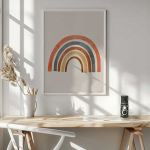 Tablou înramat „Muted Rainbow Curve” de City Art