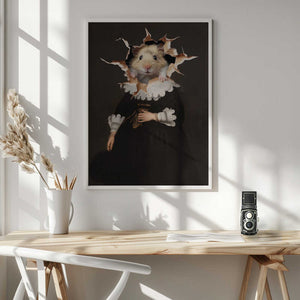 Tablou înramat „Portrait of a Young Hamster” de Marja van den Hurk