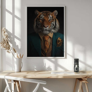 Tablou înramat „Tiger Portrait” de Andreas Magnusson