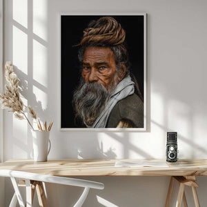 Tablou înramat „Portrait of a Sadhu...” de Rakesh J.V