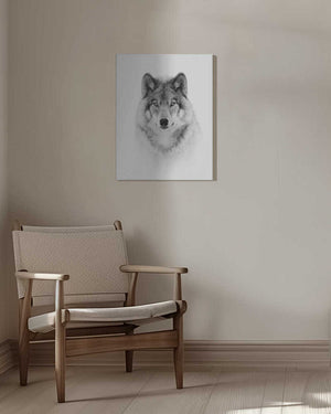 Tablou canvas „Portrait of a Timber Wolf” de Jim Cumming