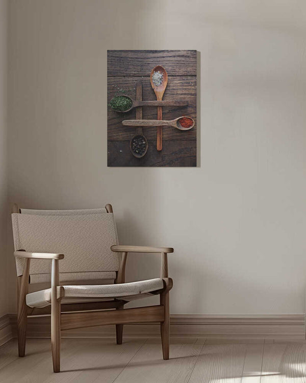 Tablou canvas „Wooden Spoons With Colorful Spices” de Karina Aleksandrova