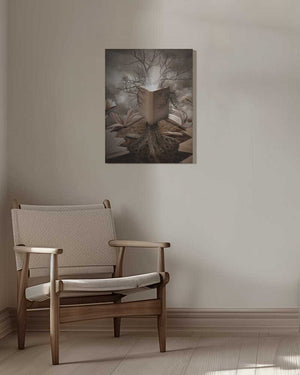 Tablou canvas „Old Tree Reading Story Book” de Angela Waye