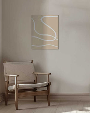 Tablou canvas „Beige Lines 01” de Pictufy Studio