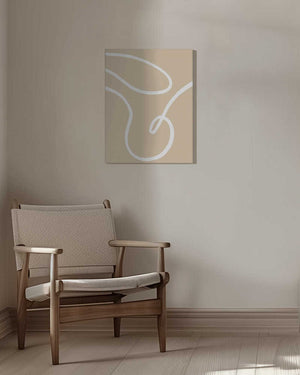 Tablou canvas „Beige Lines 02” de Pictufy Studio