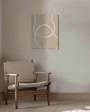 Tablou canvas „Beige Lines 04” de Pictufy Studio