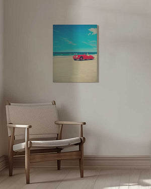 Tablou canvas „The red car” de Massimo Della Latta