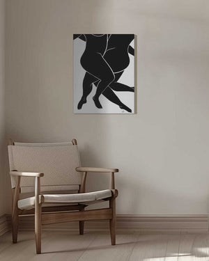 Tablou canvas „Lovers Black” de Pictufy Studio II