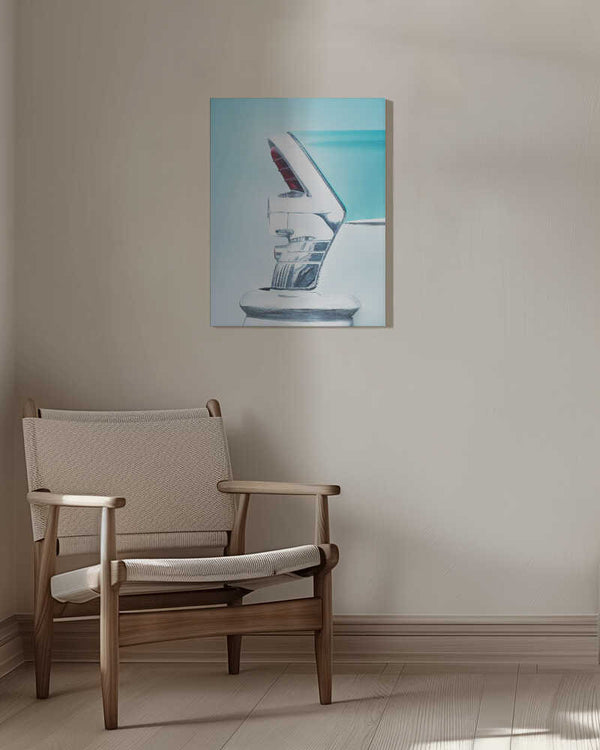 Tablou canvas „US classic car 1955 Century tail fin abstract” de Beate Gube