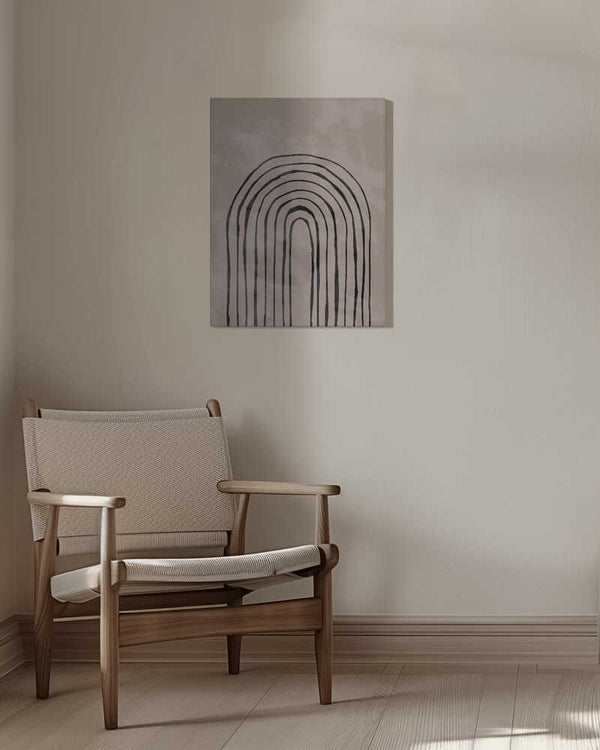 Tablou canvas „Arch_one way_004_black” de Pictufy Studio II