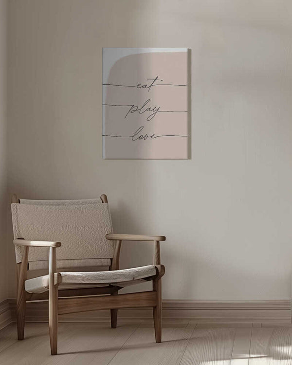 Tablou canvas „Eat Play Love” de uplusmestudio