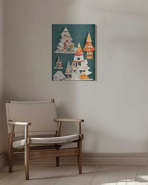 Tablou canvas „Enchanted Forest Homes” de Treechild