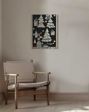 Tablou canvas „A Paper Village At Night” de Treechild
