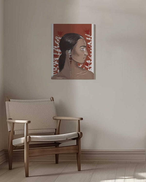 Tablou canvas „Crimson Elegance” de Treechild