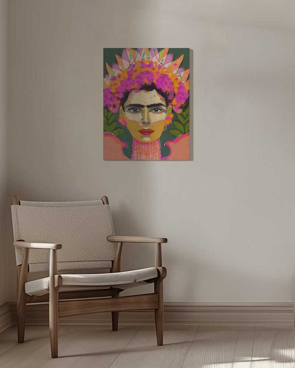 Tablou canvas „Vibrant Floral Crown” de Treechild