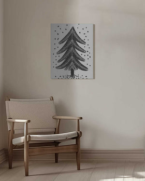 Tablou canvas „Monochrome Pinefall” de Treechild