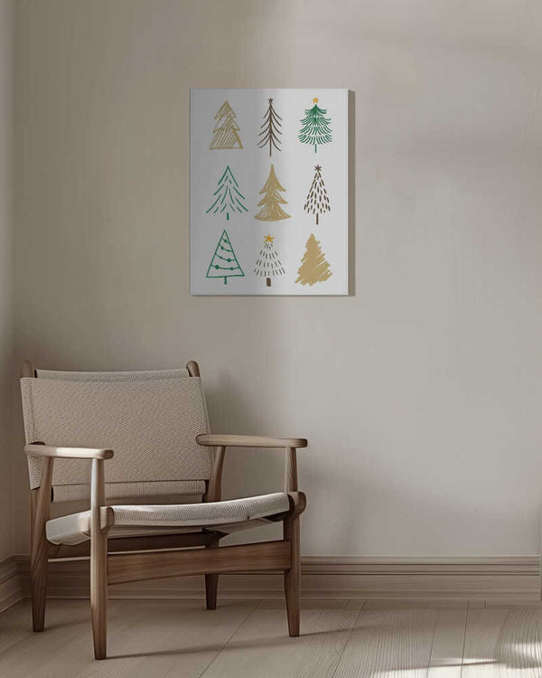 Tablou canvas „Christmas Trees 1” de Kristina N. - SoulArt Shop
