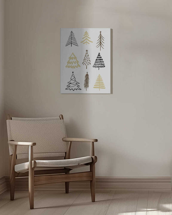 Tablou canvas „Christmas Trees 2” de Kristina N. - SoulArt Shop
