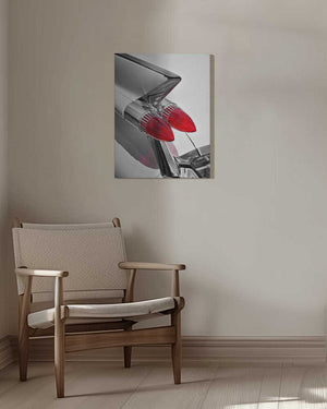 Tablou canvas „American classic car Sedan Deville 1959 tail fin abstract” de Beate Gube