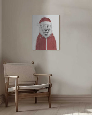 Tablou canvas „Santa lion” de Balazs Solti