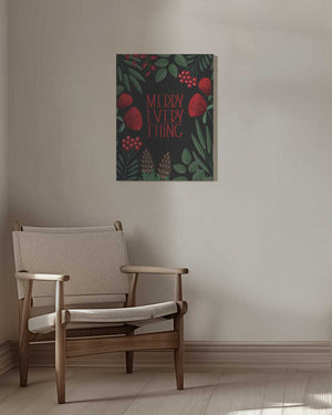 Tablou canvas „Merry everything in black” de Rosana Laiz Blursbyai