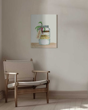 Tablou canvas „Joyful Christmas in a jar” de Rosana Laiz Blursbyai