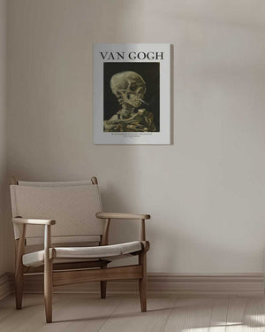 Tablou canvas „Head of a skeleton with a burning cigarette” de Vincent Van Gogh