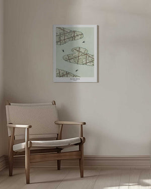 Tablou canvas „Green Sky” de Bijutsu Sekai