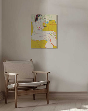 Tablou canvas „Girl With A Wineglass” de Francesco Gulina